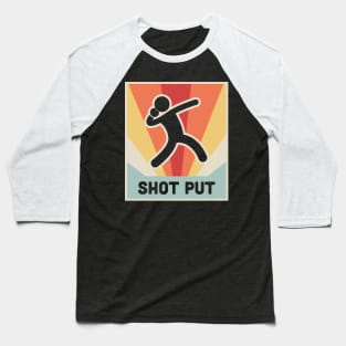 Vintage Style Shot Put Poster Baseball T-Shirt